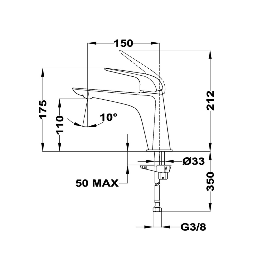 Teka Itaca 673860200 Смеситель для раковины | без сливного гарнитура