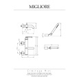 Migliore Ermitage Mini 30178 Смеситель для ванны внешний, с ручным душем, ручка латунь, хром