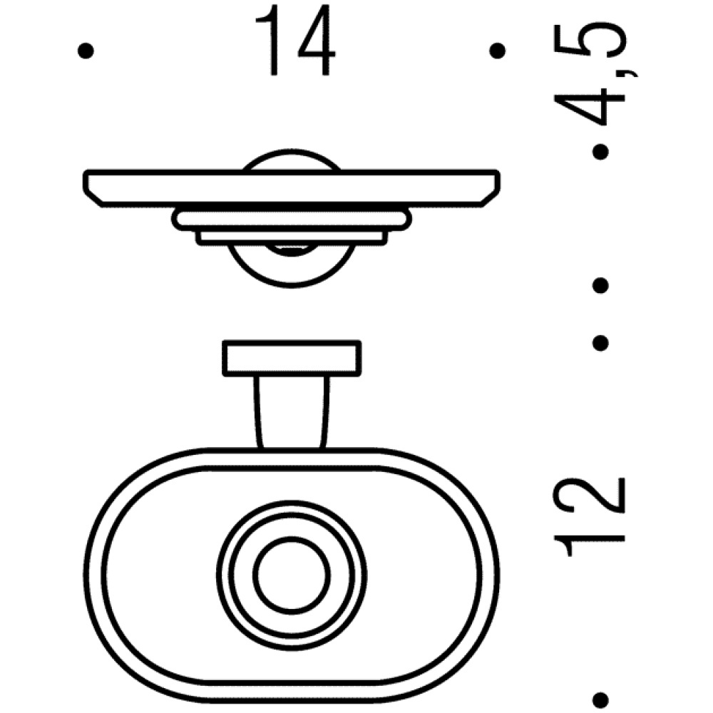 Мыльница подвесная Colombo Basic B2701, стекло хром