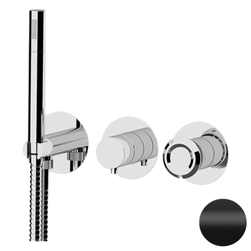 Фото Смеситель для душа Remer Element ET97D2PNO, черный матовый