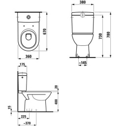 Унитаз-компакт Laufen Pro (8.2495.7.000.000.1)
