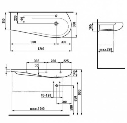 LAUFEN Alessi 4.2450.0.097.630.1+8.1497.4.400.104.1 Тумба с раковиной орех