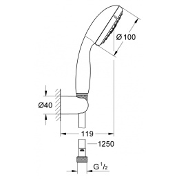 Душевой гарнитур Grohe Tempesta New (27799001) хром