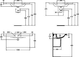 Раковина Ideal Standard Connect E812601 100 см