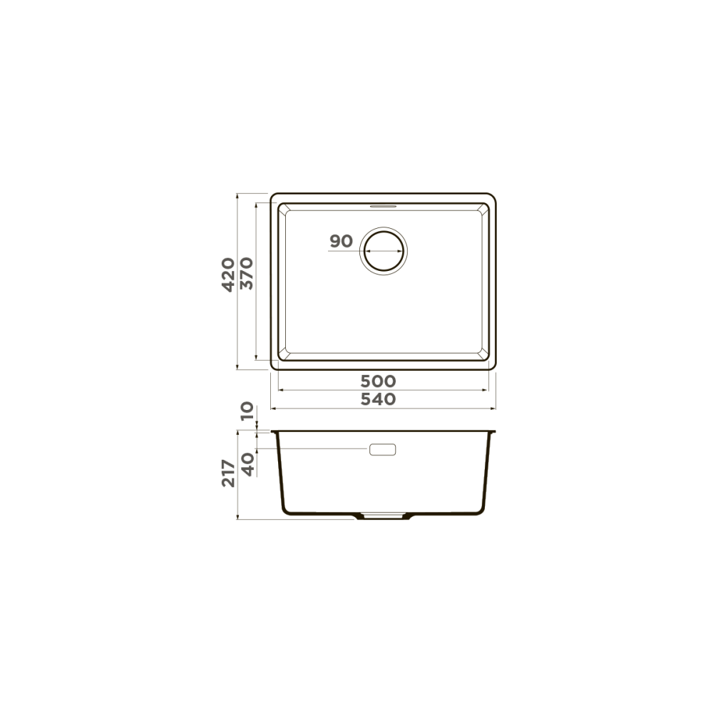 Кухонная мойка Omoikiri Kata 54-U-GR Artgranit (4993411) leningrad grey