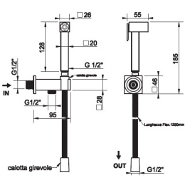 Гигиенический душ Gessi Rettangolo (20021#031) хром