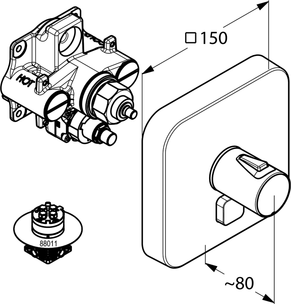 Фото Смеситель для душа Kludi Push (388030538) хром