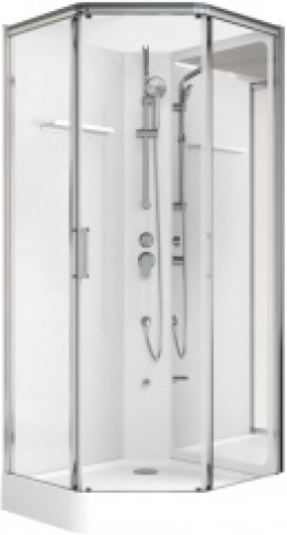 Фото Душевая кабина 90x90x220 Aquanet (00263870) Без гидромассажа, Акрил, Поддон низкий
