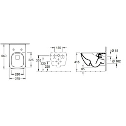 Villeroy&Boch Collaro 4626HS01 Унитаз безободковый белый