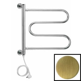 Фото Полотенцесушитель электрический Margaroli Vento 500OBC, высота 53 см, ширина 63 см, старая бронза