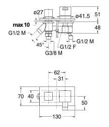Cristina Quadri QM12751 Смеситель для ванны