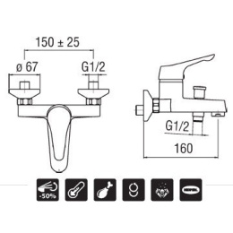 Nobili Skipper SK11110/1CR Смеситель для ванны (хром)