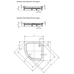 Поддон душевой Kaldewei Arrondo Mod 873-2 100 x 100 cм, 460335000001, R 550 мм