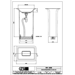 Раковина напольная Gessi Ispa (42008#521) белый, матовый