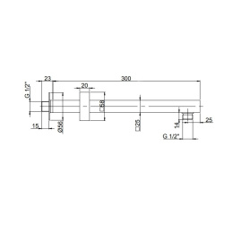 Фото Кронштейн для верхнего душа Paini 50CR745T730BI хром