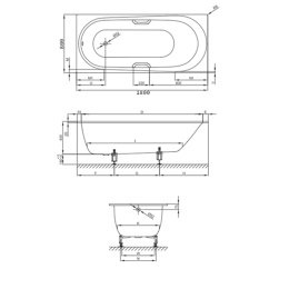 Фото BETTE Comodo Ванна 180х80х45 с шумоизоляцией, цвет черное дерево (матовый)