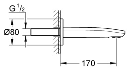 Фото Излив Grohe Eurostyle Cosmopolitan 13276002 для ванны