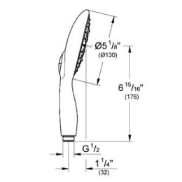 Grohe Power and Soul 27672000 Душ ручной, 4 вида струи