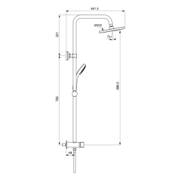 Душевая система Vidima Balance SH (BA273AA) хром