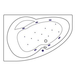 Фото Excellent Newa WAEX.NEL16.RELAX Ванна 160x95 L "RELAX" (хром)