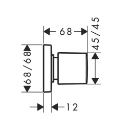 Фото Панель запорного вентиля Hansgrohe PuraVida (15978000) хром