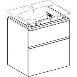 Geberit Smyle Square 500.352.JK.1 Тумба для раковины, с ящиками выдвижными