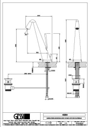 Смеситель для раковины Gessi Cono (45004#031) хром