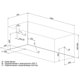 Акриловая ванна 165x70 Aquanet (00240092), прямоугольная