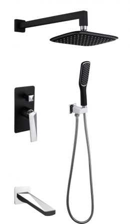 Фото Смеситель встроенный Boheme Venturo (374-B-2) черный, хром