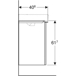 Geberit Smyle Square 500.363.00.1 Тумба для раковины, с распашными дверцами