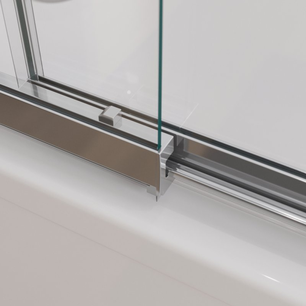 Шторка для ванны Cezares Slider SLIDER-VF-11-100/150-P-Cr, стекло матовое