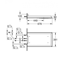 Grohe Rainshower F-Series 27938001 Душ верхний, 3 вида струи