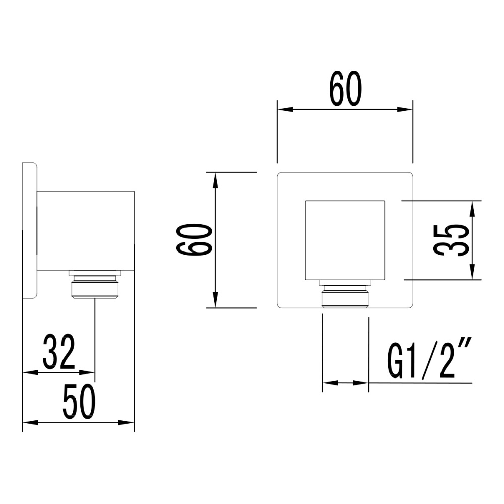 Подключение для душевого шланга Lemark (LM4583C) хром