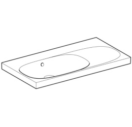 Раковина Geberit Acanto 500.626.01.2, 90 х 48,2 см, крыло справа, белая