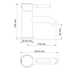 Смеситель WasserKRAFT Main 4105 для раковины, хром