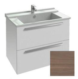 Фото Тумба под раковину Jacob Delafon Struktura 80 см, EB1277-E16, ореховое дерево, 2 ящика, 77x47x56 см