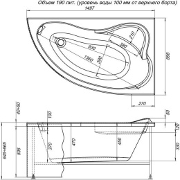 Фронтальная панель для ванны Aquanet Atlanta 150 R