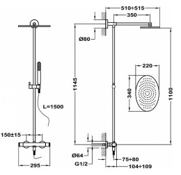 Фото Душевая система Teka Icon (332380200)