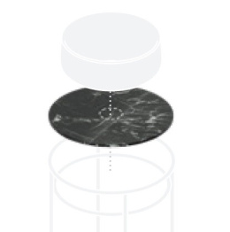 Столешница ArtCeram Vogue 2.0 (TFA011 90) Marquinia Black