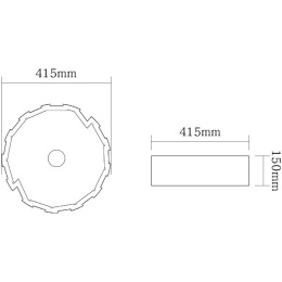 Раковина накладная 41,5 см SantiLine (SL-7016)