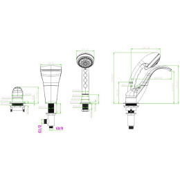 Фото Смеситель для ванны Boheme AquaDesign (399) бронза
