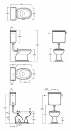 Чаша для унитаза с высоким бачком Simas Arcade AR811