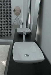 Раковина 40 см ArtCeram Jazz (JZL002 01 50) белый черный