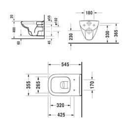 Инсталляция Viega с безободковым унитазом Duravit D-Code 792855 /45700900A1/0067390000, белый