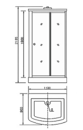 Душевая кабина xx Appollo (A-0835 R) акрил
