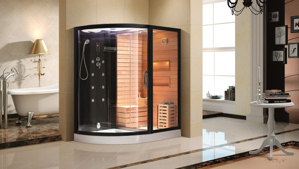 Душевая кабина 180x110x223 Cerutti (CT8344) С гидромассажем, акрил, Поддон низкий