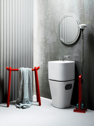 Бельевая корзина Azzurra Tandem ULI CES bi под раковину, белый