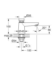 Фото Grohe Euroeco 36265000 Кран, для раковины