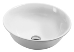 Фото AZZURRA JUBILAEUM раковина накладная круглая диаметр 45*h18см без отв-й под смеситель, цвет белый