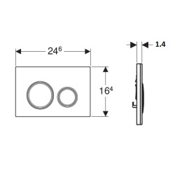 Geberit Sigma 21 115.884.JX.1 Накладная панель для унитаза